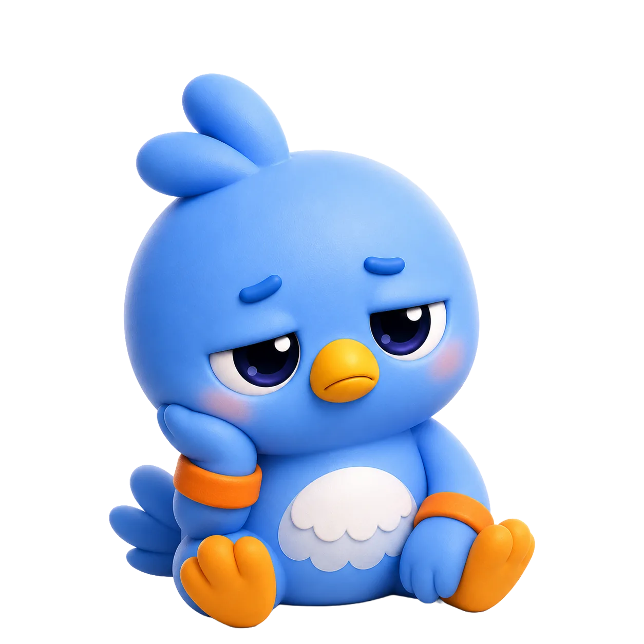La mascotte Niidoo, pensive, comprend la charge mentale